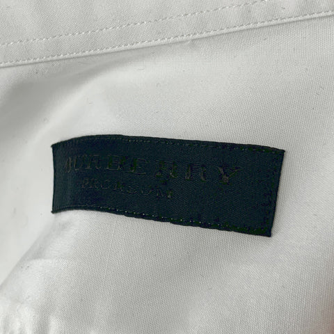 BURBERRY PRORSUM Taille S Chemise à manches longues en coton uni blanc