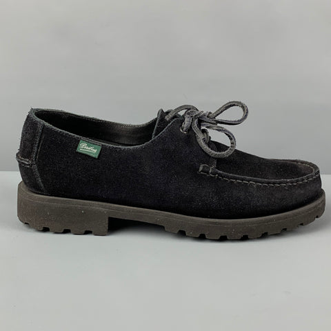 PARABOOT for ARPENTEUR Size 9 Black Suede Lace Up Lace Up Shoes