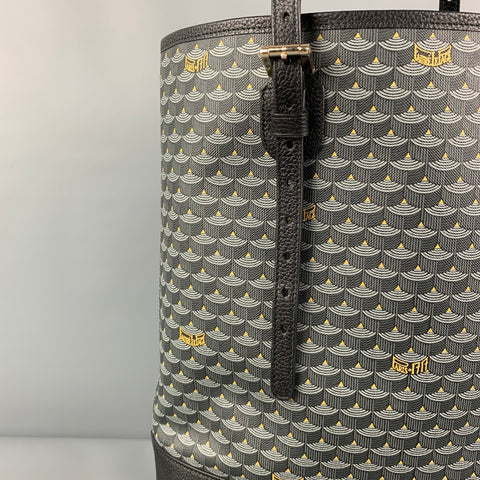 FAURE' LE PAGE Sac cabas en toile enduite gris noir