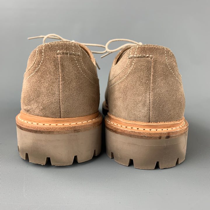 GRENSON Chaussures à lacets à bout fendu en daim sable taille 8