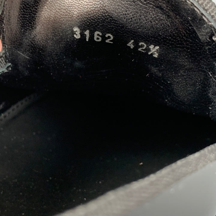 JOHN RICHMOND Size 9.5 Black Leather Slip On Razor Belt Loafers