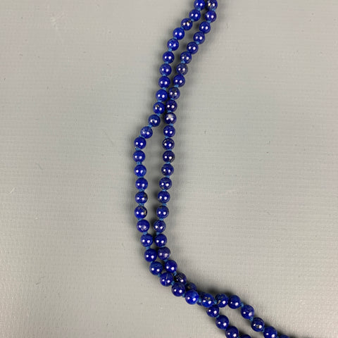 Collier de perles Lapis Lazuli bleu VINTAGE