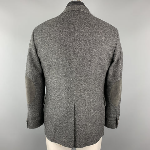 FAY Veste gilet détachable à revers cranté en polyamide gris chiné taille M