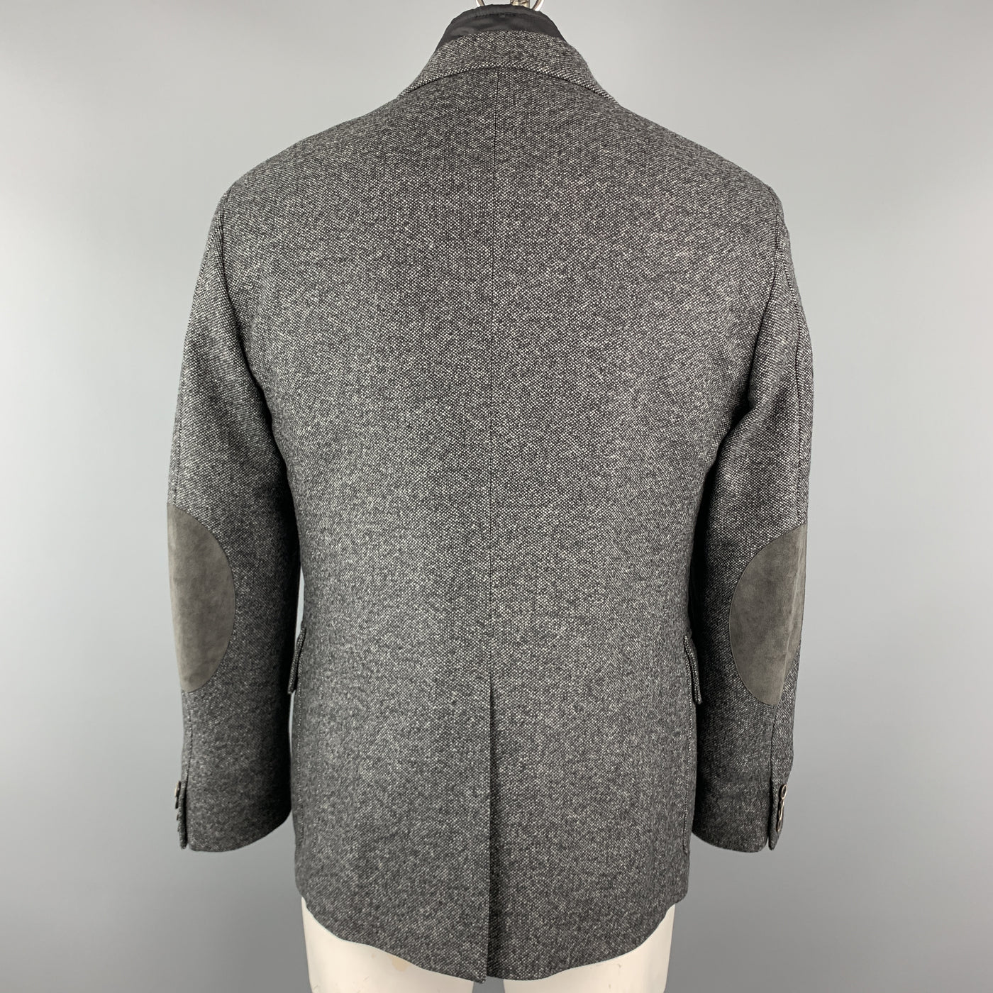 FAY Size M Gray Heather Polyamide Notch Lapel Detachable Vest Jacket