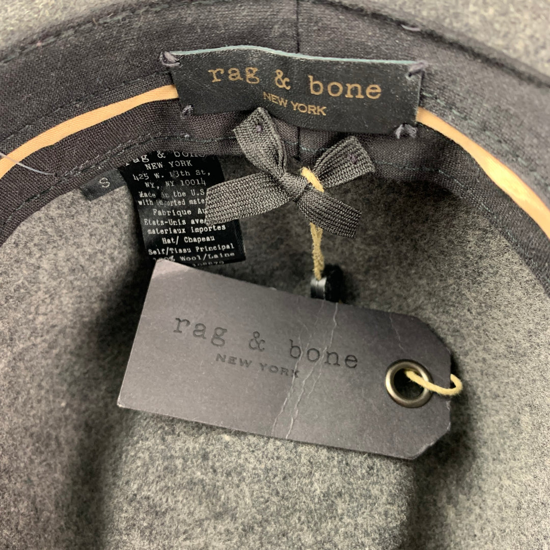 RAG & BONE Size S Gray Textured Wool Hat