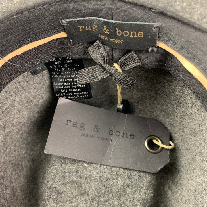 RAG & BONE Size S Gray Textured Wool Hat