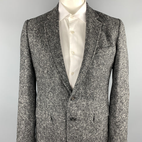 DOLCE & GABBANA Size 40 Grey Heather Alpaca / Nylon Sport Coat
