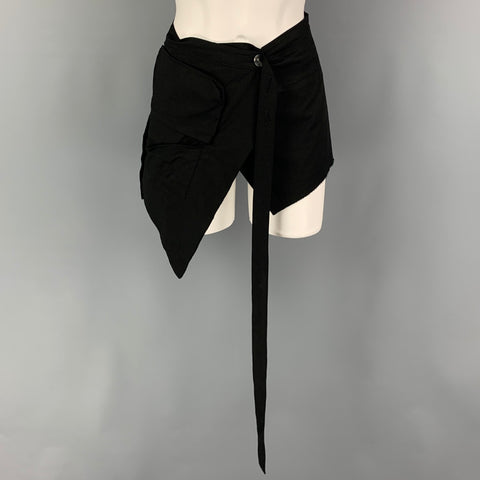 STUDIO B3 Size L Black Cotton Mini Overskirt