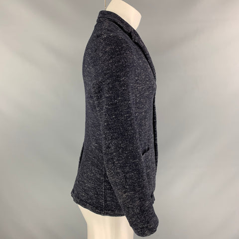 BARENA Taille XL Cardigan en laine mélangée gris chiné