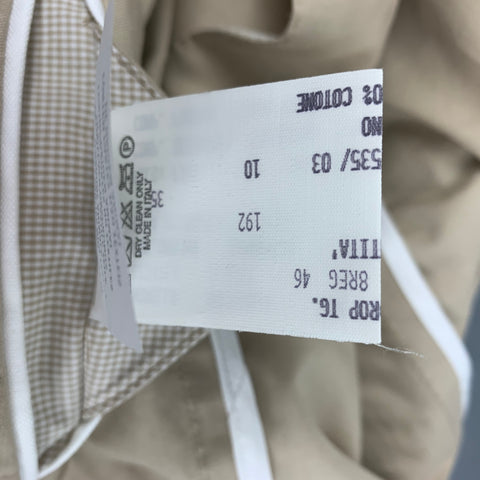 SALVATORE FERRAGAMO Size 36 Khaki Cotton / Linen Sport Coat