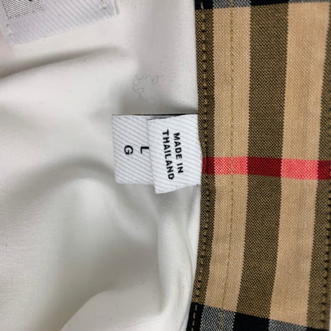 BURBERRY Size L White Cotton Button Up Long Sleeve Shirt
