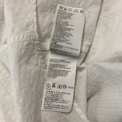 MARC JACOBS Size M White Seersucker Cotton Snaps Long Sleeve Shirt