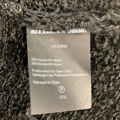 ALEXANDER WANG Talla S Suéter desgastado texturizado de punto negro