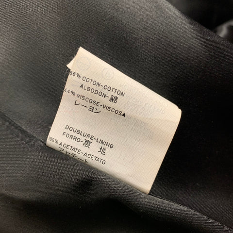 GIVENCHY Size 6 Black Cotton Viscose Single Button Jacket