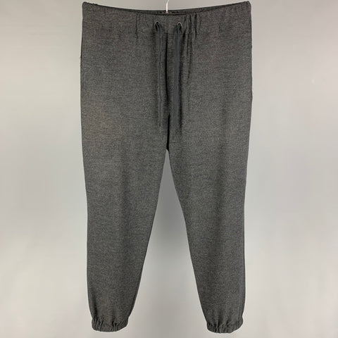 RAG & BONE Size L Charcoal Solid Wool Elastic Waistband Casual Pants