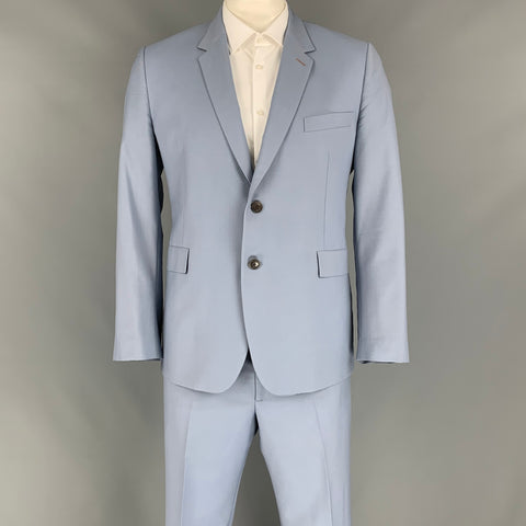 PAUL SMITH Kensington Fit Size 44 Light Blue Wool / Mohair Single Breasted Suit
