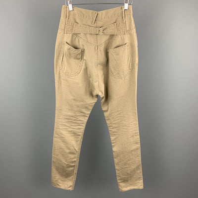 KAPITAL Size 30 x 30 Tan Cotton Back Belt Casual Pants