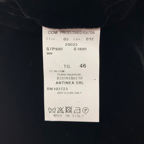 EMPORIO ARMANI Size 30 Black Velvet Viscose Silk Wide Leg Dress Pants