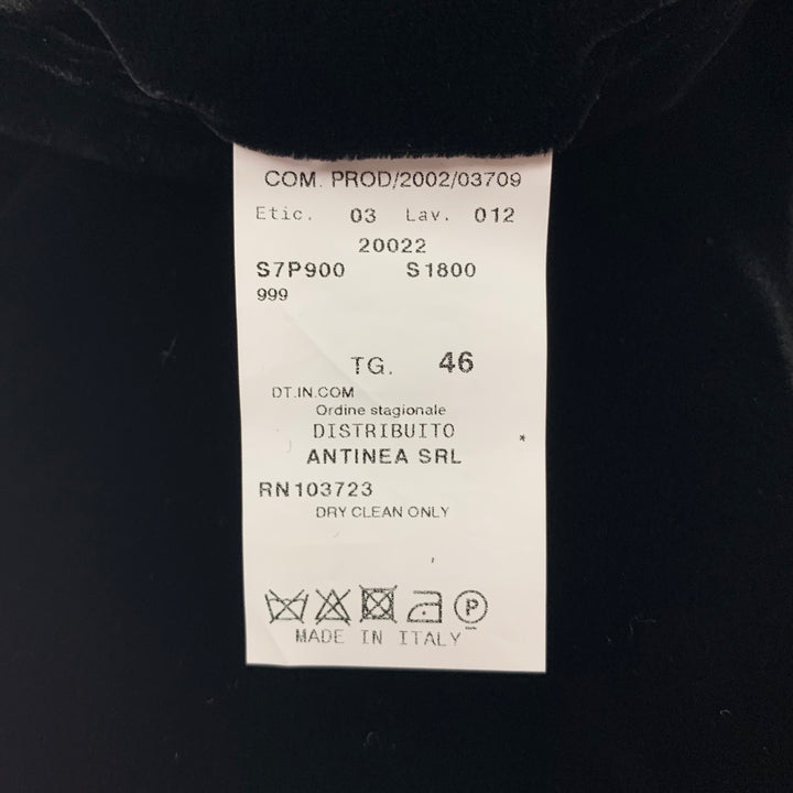 EMPORIO ARMANI Size 30 Black Velvet Viscose Silk Wide Leg Dress Pants