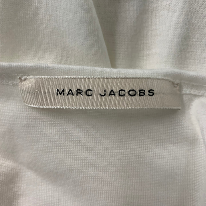 MARC JACOBS Size XL White Solid Cotton Short Sleeve T-shirt