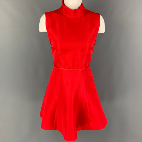 CAMILA AND MARC Size 4 Red Polyester A-Line Above Knee Dress