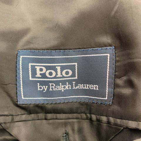 POLO by RALPH LAUREN Size 46 Black Cashmere Notch Lapel Sport Coat