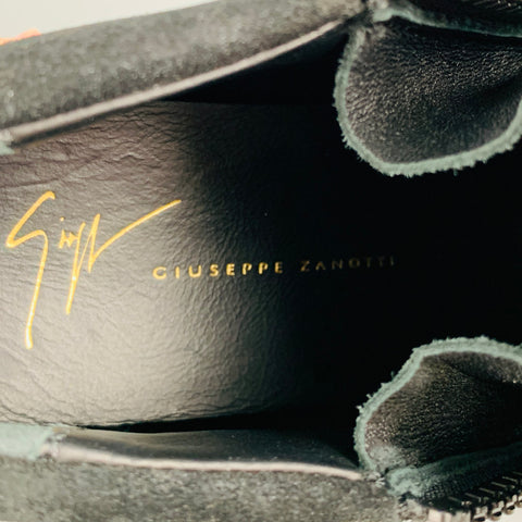 GIUSEPPE ZANOTTI Size 5 Black Suede High Top Sneakers