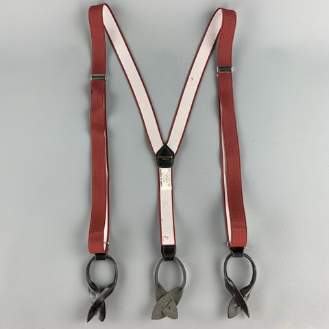 COMME des GARCONS Burgundy Elastic Suspenders