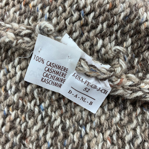 BRUNELLO CUCINELLI Size 42 Oatmeal & Tan Heather Cashmere Jacket