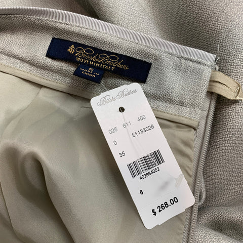 BROOKS BROTHERS Size 6 Light Gray Wool Blend Pencil Skirt