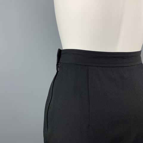 COMME des GARCONS Size M Black Wool Asymmetrical A-Line Skirt