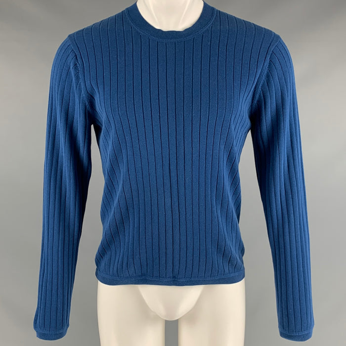 PAUL SMITH Jersey de algodón acanalado azul talla M