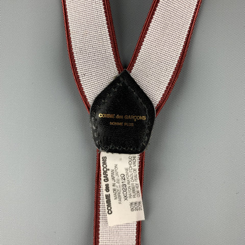 COMME des GARCONS Burgundy Elastic Suspenders