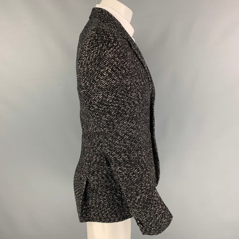 OUR LEGACY SS 15 Size 38 Black White Heather Cotton / Polyamide Sport Coat