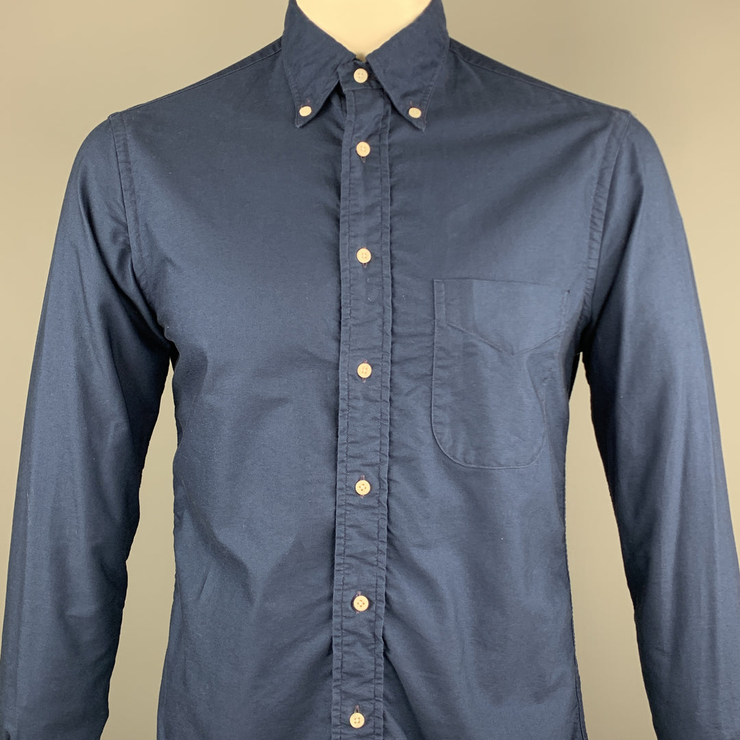GITMAN VINTAGE Size M Navy Cotton Button Down Long Sleeve Shirt