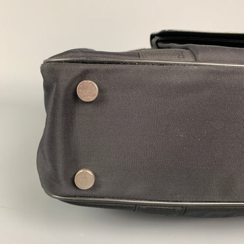DUNHILL Black Canvas Leather Trim Laptop Bag
