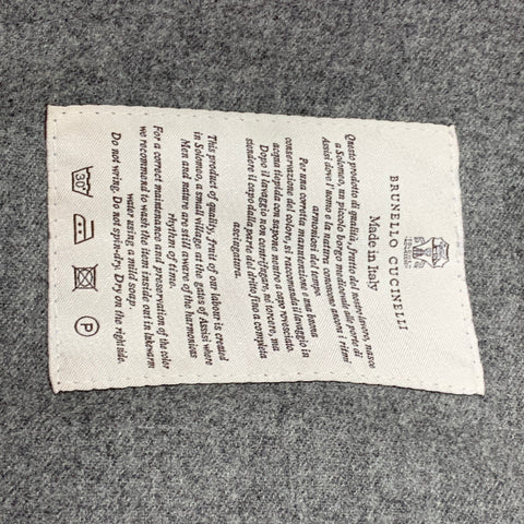 BRUNELLO CUCINELLI Size 32 Gray Lana Wool Cashmere Button Fly Casual Pants