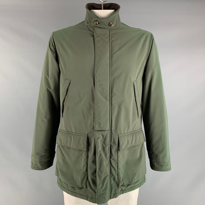 LORO PIANA Size L Green Poliammide Jacket