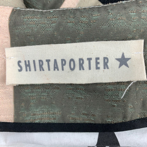 SHIRTAPORTER Size 8 Multi-Color Stripe Polyester Coat