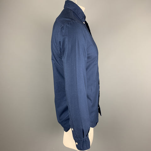 GITMAN VINTAGE Size M Navy Cotton Button Down Long Sleeve Shirt