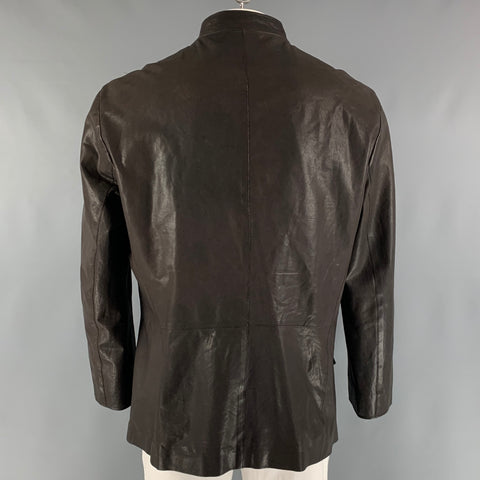 GIORGIO ARMANI 48 Size 48 Brown Leather Jacket
