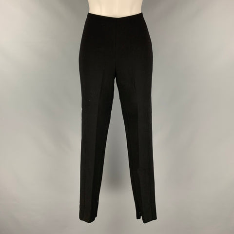 RALPH LAUREN Talla 6 Pantalón de vestir ajustado de lana negra