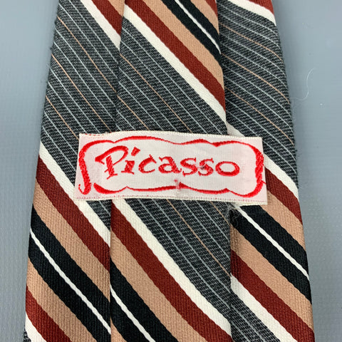 Corbata PICASSO con rayas diagonales multicolores