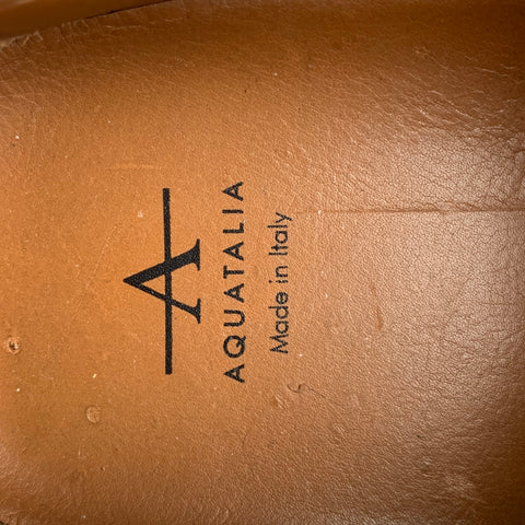 AQUATALIA Size 10.5 Caramel Leather Lace Up Shoes