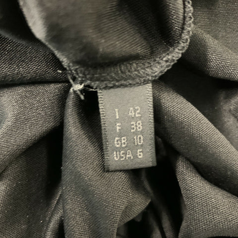 DEREK LAM Size M Black Silk Solid Dress