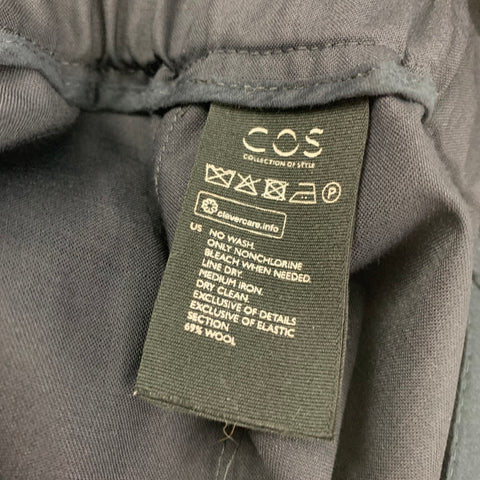 COS Size 32 Navy Wool Blend Straight Casual Pants