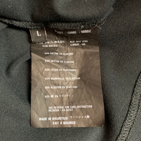 PRADA Size L Black Cotton Snaps Polo