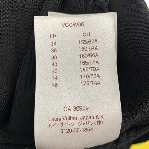 LOUIS VUITTON Talla M Vestido de cóctel hasta la rodilla con pliegues de viscosa negro