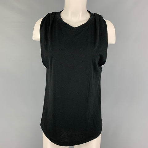 ISABEL MARANT Size 2 Black Cotton Casual Top