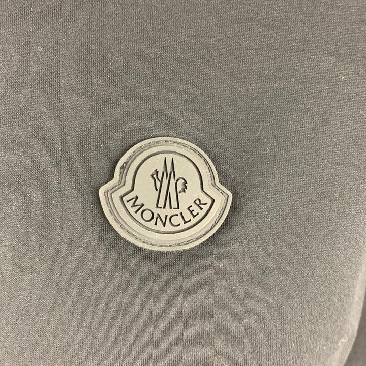 MONCLER Camiseta de manga corta de algodón negra Talla XL